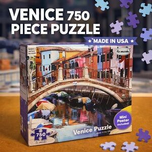 Venice 750 Piece Puzzle | Re-marks | Made in USA | Mini Poster Inside